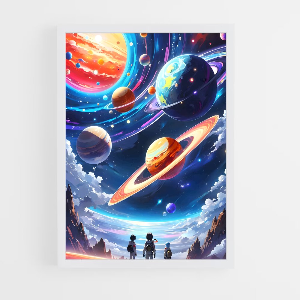 Poster Amour Cosmique – affiche Art spatial (vue 3)
